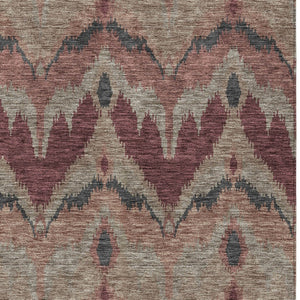 Homeroots 3' Artichoke Green And Beige Ikat Washable Area Rug - Perfect For Indoor And Outdoor Spaces 10' X 14' Polyester 584337