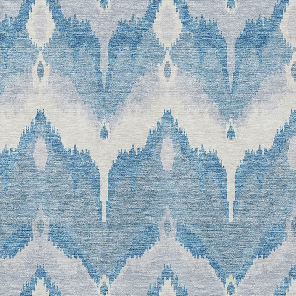 Homeroots 3' Artichoke Green And Beige Ikat Washable Area Rug - Perfect For Indoor And Outdoor Spaces 10' X 14' Polyester 584349