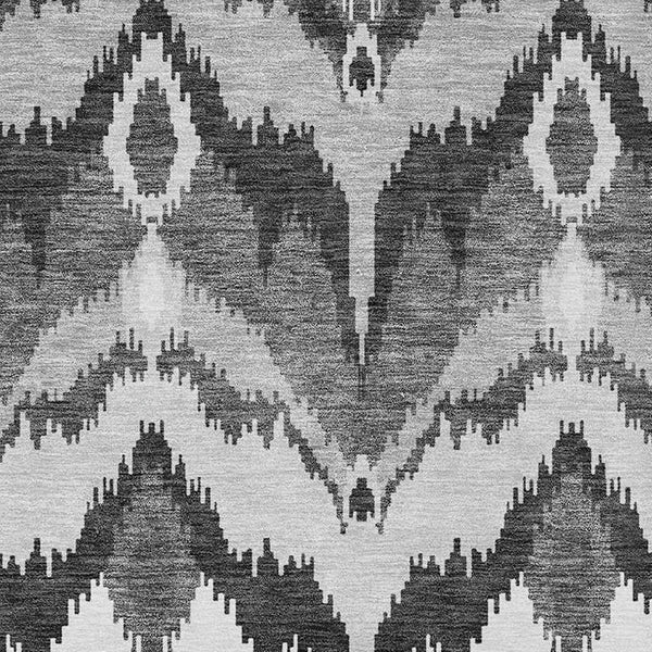 Homeroots 3' Artichoke Green And Beige Ikat Washable Area Rug - Perfect For Indoor And Outdoor Spaces 3' X 5' Polyester 584356