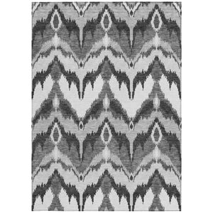 Homeroots 3' Artichoke Green And Beige Ikat Washable Area Rug - Perfect For Indoor And Outdoor Spaces 10' X 14' Polyester 584361