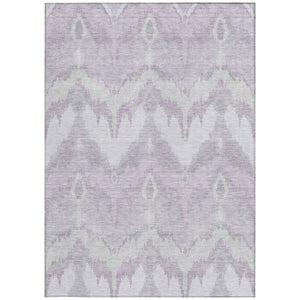 Homeroots 3' Artichoke Green And Beige Ikat Washable Area Rug - Perfect For Indoor And Outdoor Spaces 3' X 5' Polyester 584362