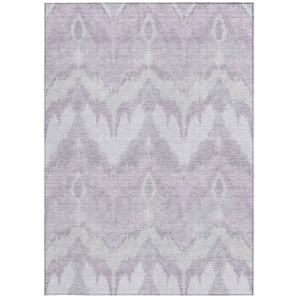 Homeroots 3' Artichoke Green And Beige Ikat Washable Area Rug - Perfect For Indoor And Outdoor Spaces 3' X 5' Polyester 584362