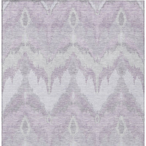 Homeroots 3' Artichoke Green And Beige Ikat Washable Area Rug - Perfect For Indoor And Outdoor Spaces 3' X 5' Polyester 584362