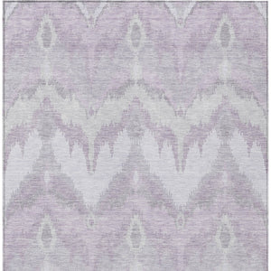 Homeroots 3' Artichoke Green And Beige Ikat Washable Area Rug - Perfect For Indoor And Outdoor Spaces 8' X 10' Polyester 584365