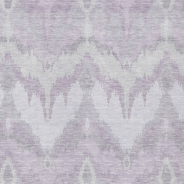 Homeroots 3' Artichoke Green And Beige Ikat Washable Area Rug - Perfect For Indoor And Outdoor Spaces 8' X 10' Polyester 584365