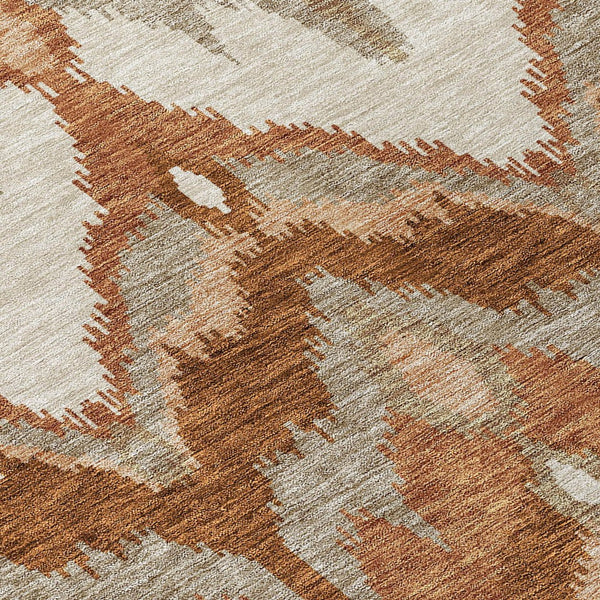 Homeroots 3' Artichoke Green And Beige Ikat Washable Area Rug - Perfect For Indoor And Outdoor Spaces 10' X 14' Polyester 584379