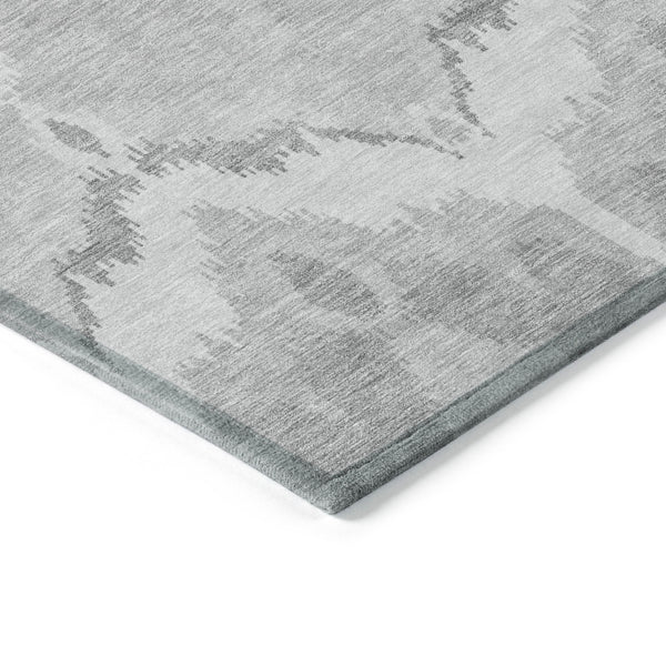 Homeroots 3' Artichoke Green And Beige Ikat Washable Area Rug - Perfect For Indoor And Outdoor Spaces 3' X 5' Polyester 584380