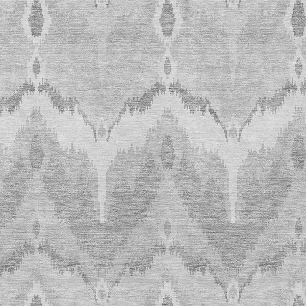 Homeroots 3' Artichoke Green And Beige Ikat Washable Area Rug - Perfect For Indoor And Outdoor Spaces 3' X 5' Polyester 584380