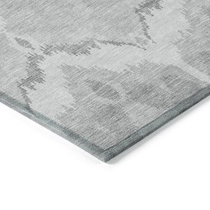 Homeroots 3' Artichoke Green And Beige Ikat Washable Area Rug - Perfect For Indoor And Outdoor Spaces 8' X 10' Polyester 584383