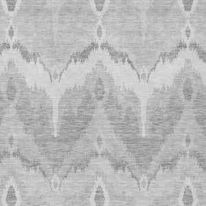 Homeroots 3' Artichoke Green And Beige Ikat Washable Area Rug - Perfect For Indoor And Outdoor Spaces 8' X 10' Polyester 584383