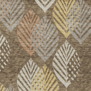 Homeroots 3' Artichoke Green Floral Area Rug - Washable, Durable, Ideal For Indoor & Outdoor Spaces 8' X 10' Polyester 584413