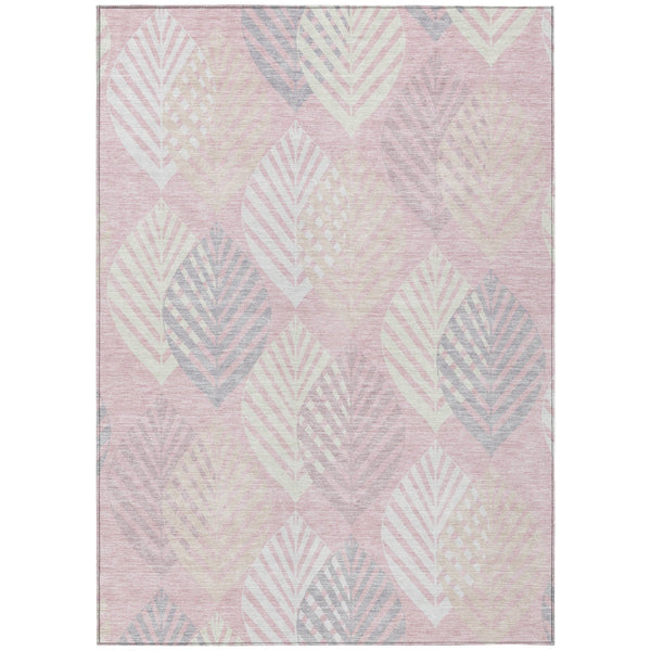 Homeroots 3' Artichoke Green Floral Area Rug - Washable, Durable, Ideal For Indoor & Outdoor Spaces 3' X 5' Polyester 584428