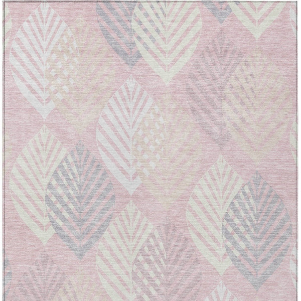 Homeroots 3' Artichoke Green Floral Area Rug - Washable, Durable, Ideal For Indoor & Outdoor Spaces 8' X 10' Polyester 584431