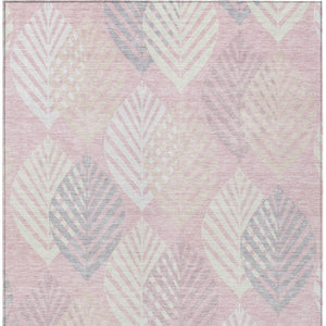 Homeroots 3' Artichoke Green Floral Area Rug - Washable, Durable, Ideal For Indoor & Outdoor Spaces 9' X 12' Polyester 584432