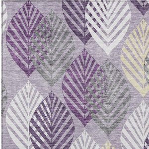 Homeroots 3' Artichoke Green Floral Area Rug - Washable, Durable, Ideal For Indoor & Outdoor Spaces 3' X 5' Polyester 584434