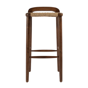 Butler Specialty Luna Wood And Jute Counter Stool - Vintage Charm Meets Modern Elegance For Stylish Spaces Brown Mango Solids,Jute Rope 5844354-butler