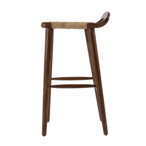 Butler Specialty Luna Wood And Jute Counter Stool - Vintage Charm Meets Modern Elegance For Stylish Spaces Brown Mango Solids,Jute Rope 5844354-butler
