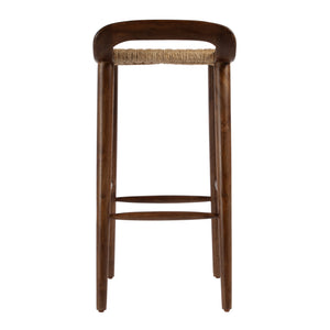 Butler Specialty Luna Wood And Jute Counter Stool - Vintage Charm Meets Modern Elegance For Stylish Spaces Brown Mango Solids,Jute Rope 5844354-butler