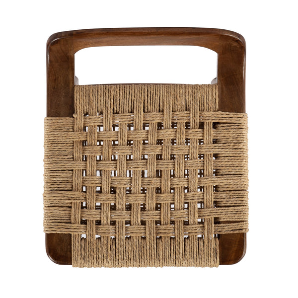 Butler Specialty Luna Wood And Jute Counter Stool - Vintage Charm Meets Modern Elegance For Stylish Spaces Brown Mango Solids,Jute Rope 5844354-butler