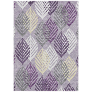 Homeroots 3' Artichoke Green Floral Area Rug - Washable, Durable, Ideal For Indoor & Outdoor Spaces 5' X 8' Polyester 584435