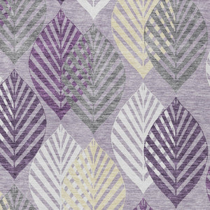 Homeroots 3' Artichoke Green Floral Area Rug - Washable, Durable, Ideal For Indoor & Outdoor Spaces 8' X 10' Polyester 584437