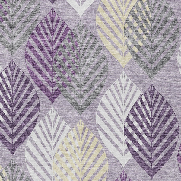 Homeroots 3' Artichoke Green Floral Area Rug - Washable, Durable, Ideal For Indoor & Outdoor Spaces 8' X 10' Polyester 584437