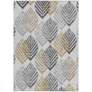 Homeroots 3' Artichoke Green Floral Area Rug - Washable, Durable, Ideal For Indoor & Outdoor Spaces 9' X 12' Polyester 584444