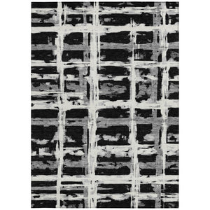 Homeroots 3' Stylish Beige Brown Taupe Striped Washable Area Rug For Indoor And Outdoor Comfort And Charm 8' X 10' Polyester 584473