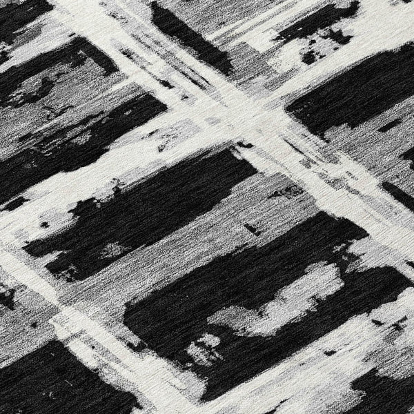 Homeroots 3' Stylish Beige Brown Taupe Striped Washable Area Rug For Indoor And Outdoor Comfort And Charm 8' X 10' Polyester 584473