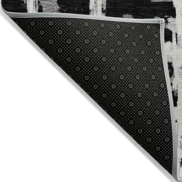 Homeroots 3' Stylish Beige Brown Taupe Striped Washable Area Rug For Indoor And Outdoor Comfort And Charm 9' X 12' Polyester 584474