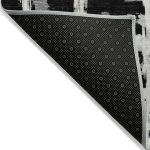 Homeroots 3' Stylish Beige Brown Taupe Striped Washable Area Rug For Indoor And Outdoor Comfort And Charm 10' X 14' Polyester 584475