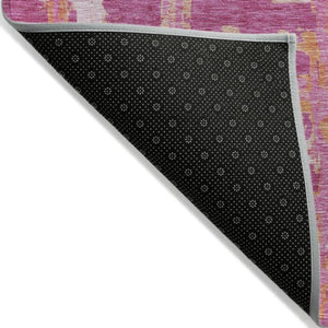 Homeroots 3' Stylish Beige Brown Taupe Striped Washable Area Rug For Indoor And Outdoor Comfort And Charm 9' X 12' Polyester 584480