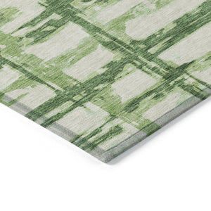 Homeroots 3' Stylish Beige Brown Taupe Striped Washable Area Rug For Indoor And Outdoor Comfort And Charm 3' X 5' Polyester 584482