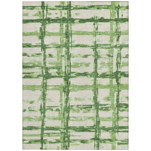 Homeroots 3' Stylish Beige Brown Taupe Striped Washable Area Rug For Indoor And Outdoor Comfort And Charm 9' X 12' Polyester 584486