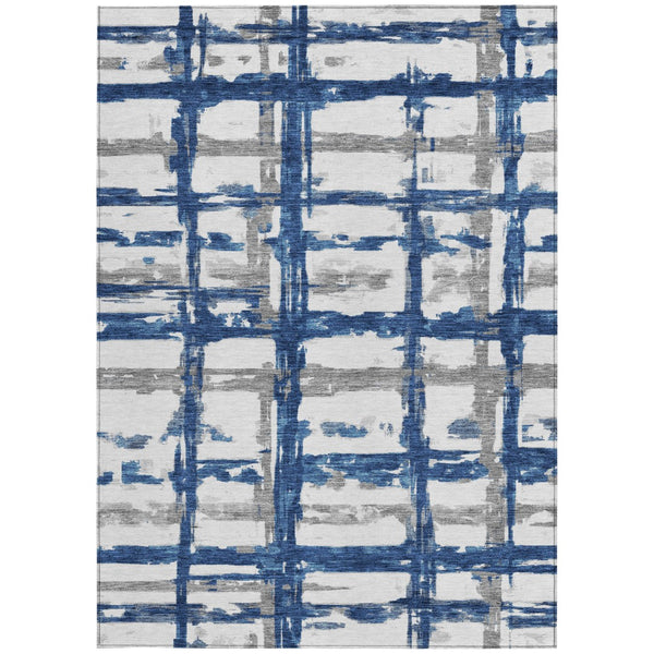 Homeroots 3' Stylish Beige Brown Taupe Striped Washable Area Rug For Indoor And Outdoor Comfort And Charm 3' X 5' Polyester 584494