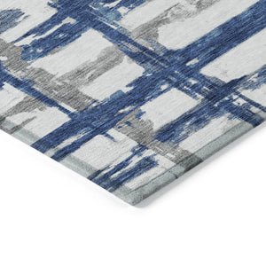 Homeroots 3' Stylish Beige Brown Taupe Striped Washable Area Rug For Indoor And Outdoor Comfort And Charm 5' X 8' Polyester 584495