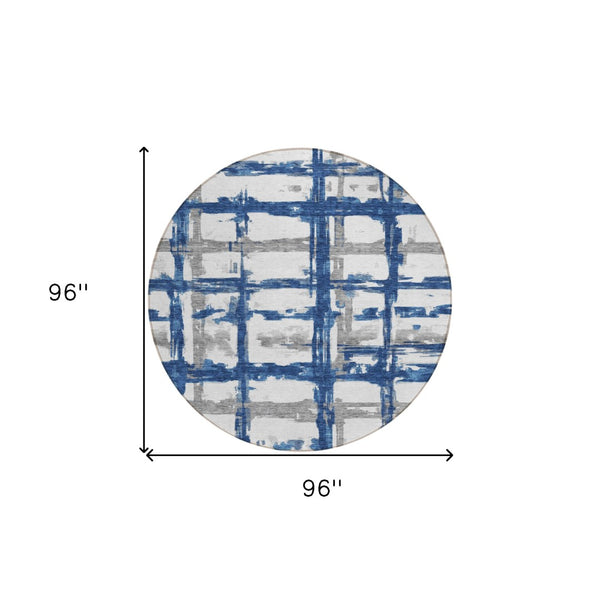 Homeroots 3' Stylish Beige Brown Taupe Striped Washable Area Rug For Indoor And Outdoor Comfort And Charm 8' Round Polyester 584496