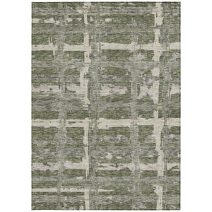 Homeroots 3' Stylish Beige Brown Taupe Striped Washable Area Rug For Indoor And Outdoor Comfort And Charm 3' X 5' Polyester 584500