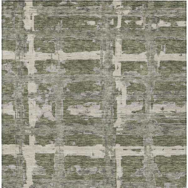 Homeroots 3' Stylish Beige Brown Taupe Striped Washable Area Rug For Indoor And Outdoor Comfort And Charm 5' X 8' Polyester 584501