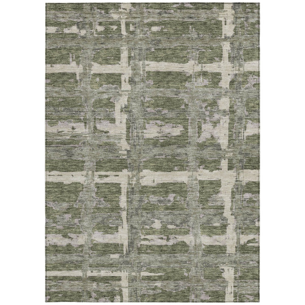 Homeroots 3' Stylish Beige Brown Taupe Striped Washable Area Rug For Indoor And Outdoor Comfort And Charm 8' X 10' Polyester 584503