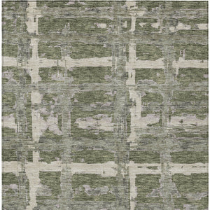 Homeroots 3' Stylish Beige Brown Taupe Striped Washable Area Rug For Indoor And Outdoor Comfort And Charm 8' X 10' Polyester 584503