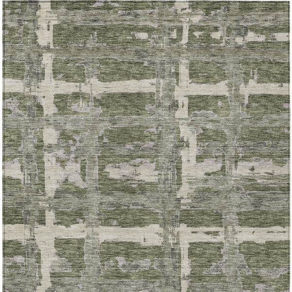 Homeroots 3' Stylish Beige Brown Taupe Striped Washable Area Rug For Indoor And Outdoor Comfort And Charm 8' X 10' Polyester 584503