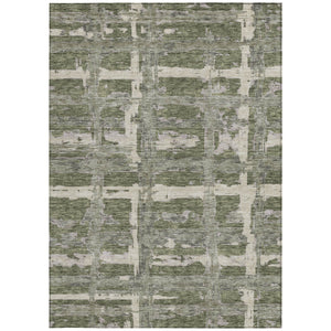 Homeroots 3' Stylish Beige Brown Taupe Striped Washable Area Rug For Indoor And Outdoor Comfort And Charm 9' X 12' Polyester 584504