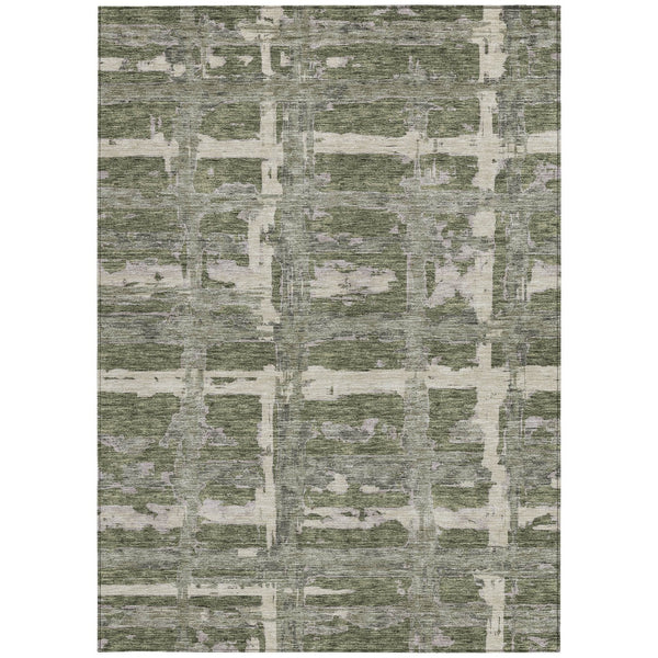 Homeroots 3' Stylish Beige Brown Taupe Striped Washable Area Rug For Indoor And Outdoor Comfort And Charm 9' X 12' Polyester 584504