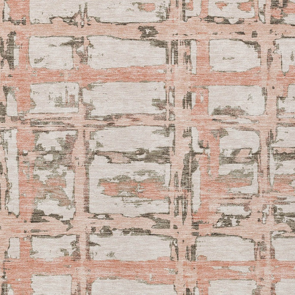 Homeroots 3' Stylish Beige Brown Taupe Striped Washable Area Rug For Indoor And Outdoor Comfort And Charm 8' X 10' Polyester 584509