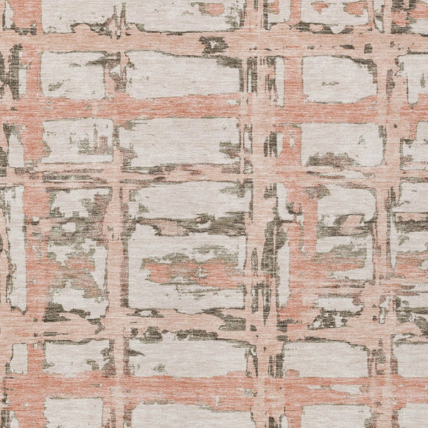 Homeroots 3' Stylish Beige Brown Taupe Striped Washable Area Rug For Indoor And Outdoor Comfort And Charm 9' X 12' Polyester 584510