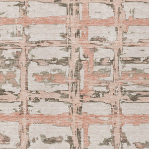 Homeroots 3' Stylish Beige Brown Taupe Striped Washable Area Rug For Indoor And Outdoor Comfort And Charm 10' X 14' Polyester 584511