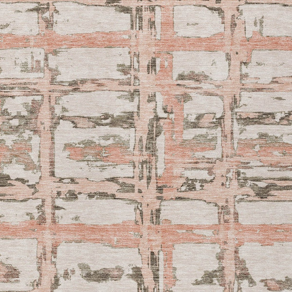 Homeroots 3' Stylish Beige Brown Taupe Striped Washable Area Rug For Indoor And Outdoor Comfort And Charm 10' X 14' Polyester 584511