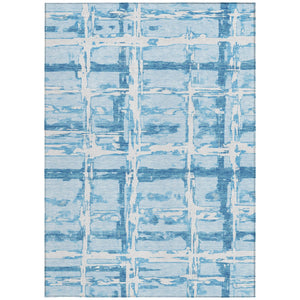 Homeroots 3' Stylish Beige Brown Taupe Striped Washable Area Rug For Indoor And Outdoor Comfort And Charm 5' X 8' Polyester 584513