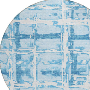 Homeroots 3' Stylish Beige Brown Taupe Striped Washable Area Rug For Indoor And Outdoor Comfort And Charm 8' Round Polyester 584514